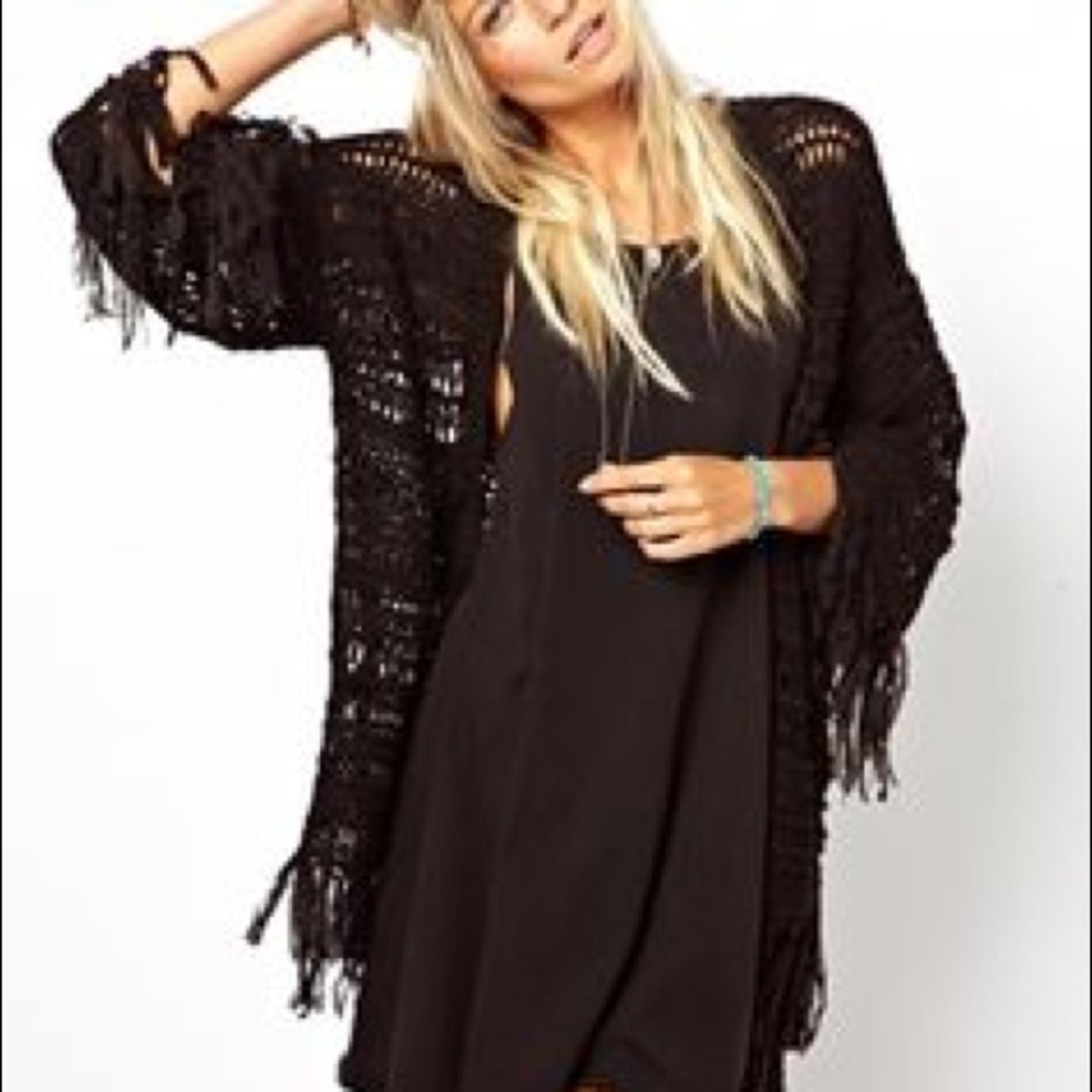 NWOT: Black Crochet Oversized Cardigan